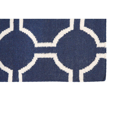 Bosie Small Blue Hand Woven Rug | Kensington Townhouse