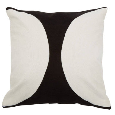 Black and White Semi Circular Design Cushion | Bosie Ozella