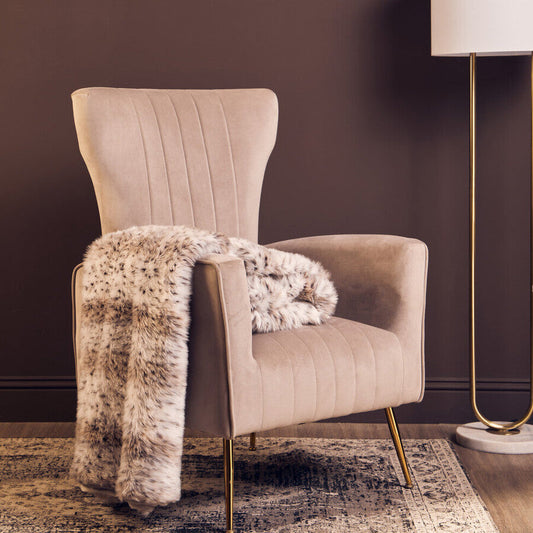 Bosie Lamina Animal Print Fur Throw