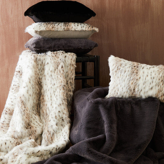 Bosie Lamina Animal Print Rectangular Fur Cushion