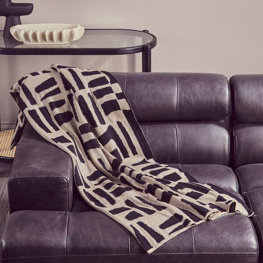 Bosie Ozella Natural And Black Throw