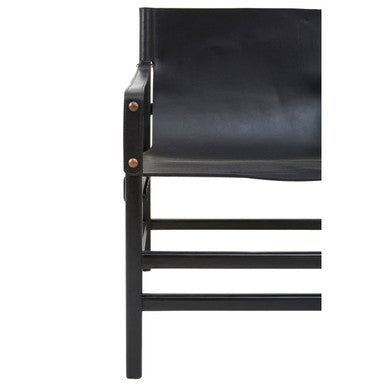 Kendari Black Teak Wood Frame Armchair