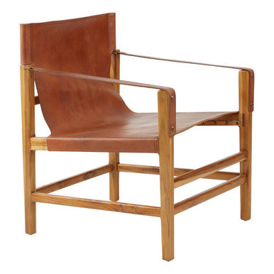 Kendari Brown Cow Leather Chair