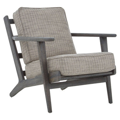 Hector Tweed Armchair With Black Oak Wood Frame