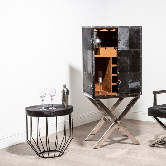 Kensington Townhouse Hair On Hide Top Round Side Table