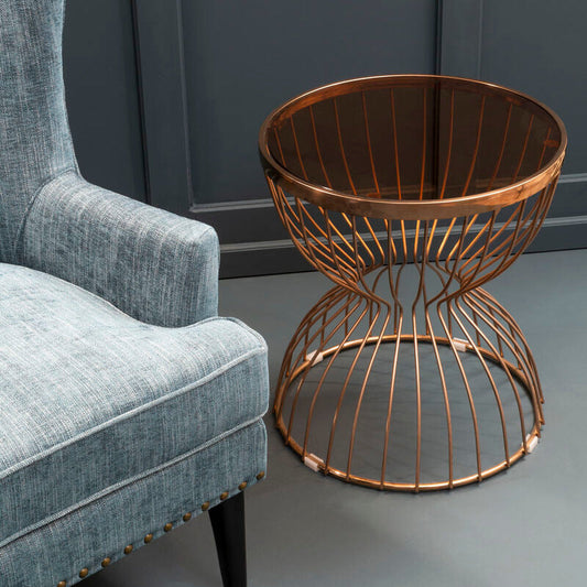 Tula Round Hourglass Base Side Table