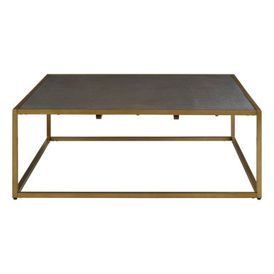 Kempton Grey Shagreen Effect and Gold Finish Coffee Table