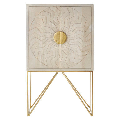 White Wash Mango Wood Cabinet | Sadras
