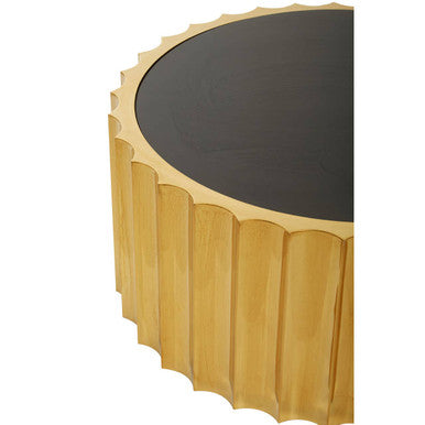 Alvaro Black And Titanium Round Coffee Table