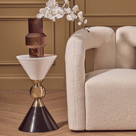 Martini Gold And Black Side Table