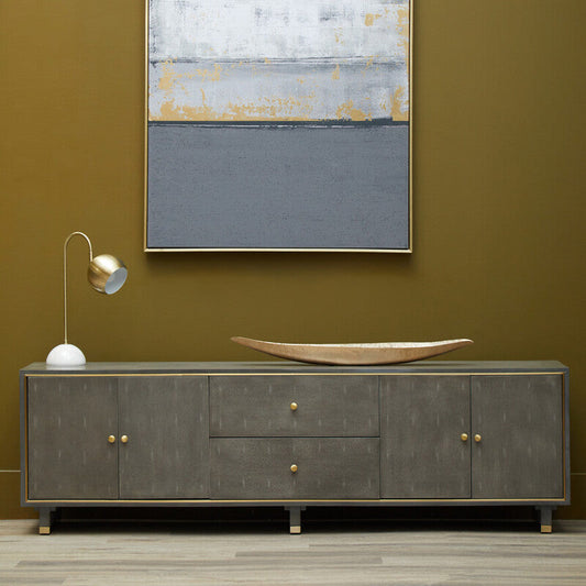 Deskey Grey Shagreen Effect Media Unit