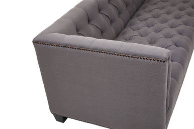 3 Seater Grey Fabric Sofa | Surina