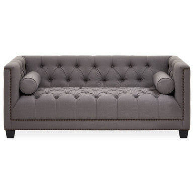 2 Seater Grey Fabric Sofa | Surina