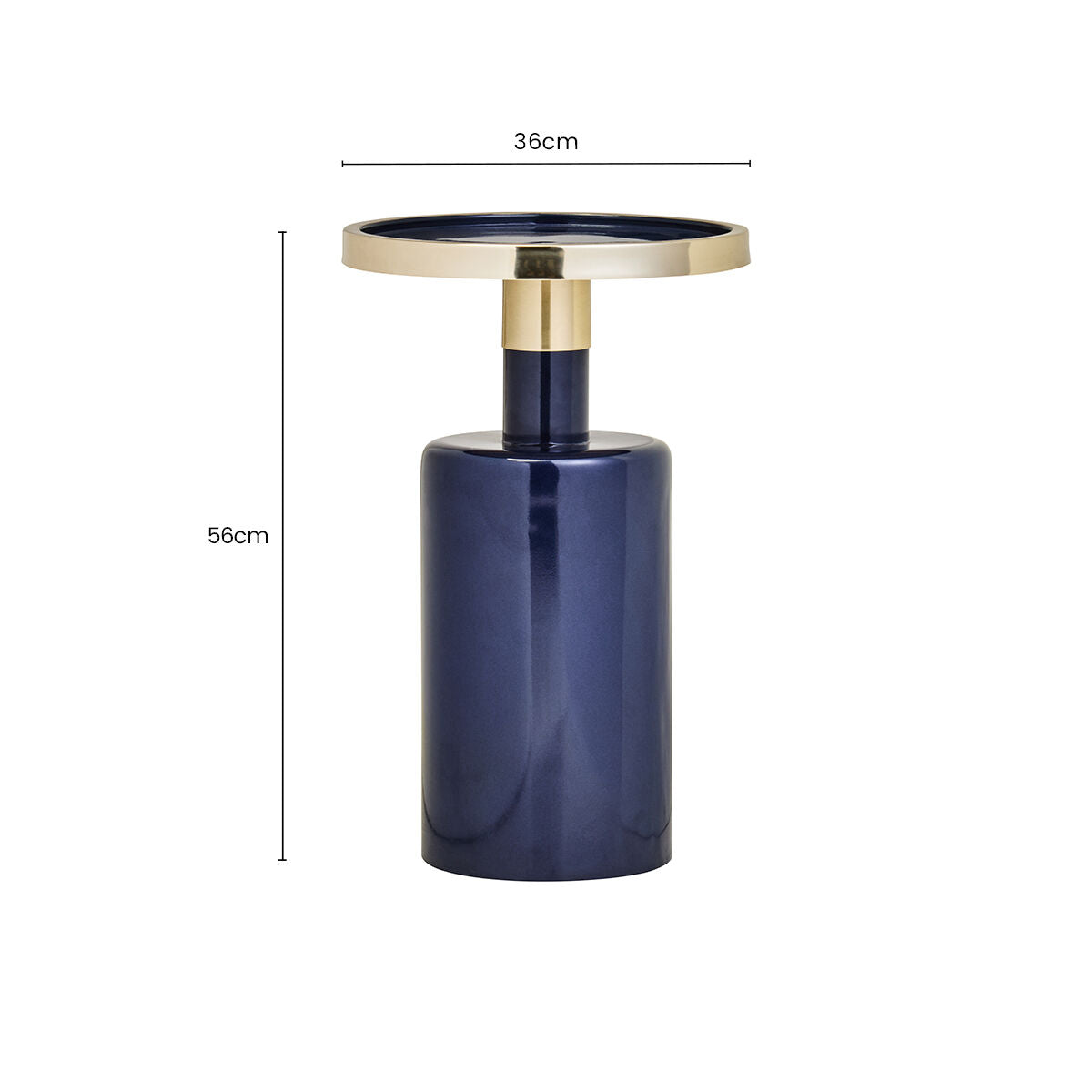 Elva Navy And Gold Side Table