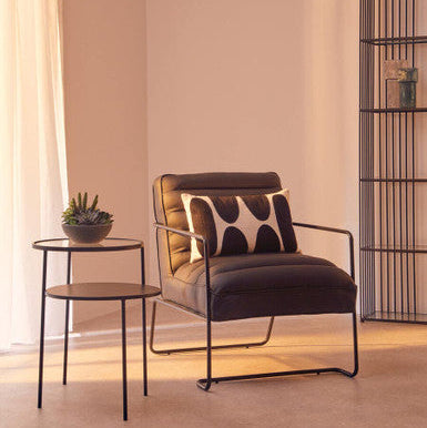 Trento End Table With Glass And Metal Tops