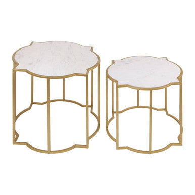 Rabia Set Of 2 Tables With Marble Top