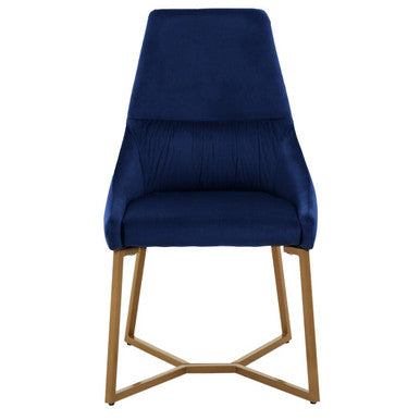 Vieste Midnight Blue Velvet Dining Chair