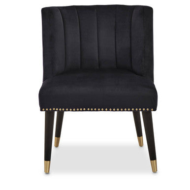 Doucet Black Velvet Dining Chair