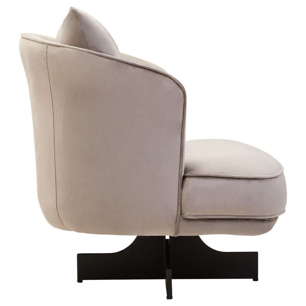 Hale Grey Velvet Swivel Chair