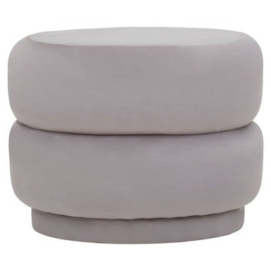 Hartford Mink Velvet Pouffe with Footrest