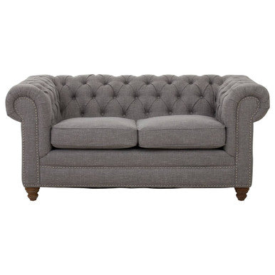 2 Seater Grey Linen Sofa | Stella