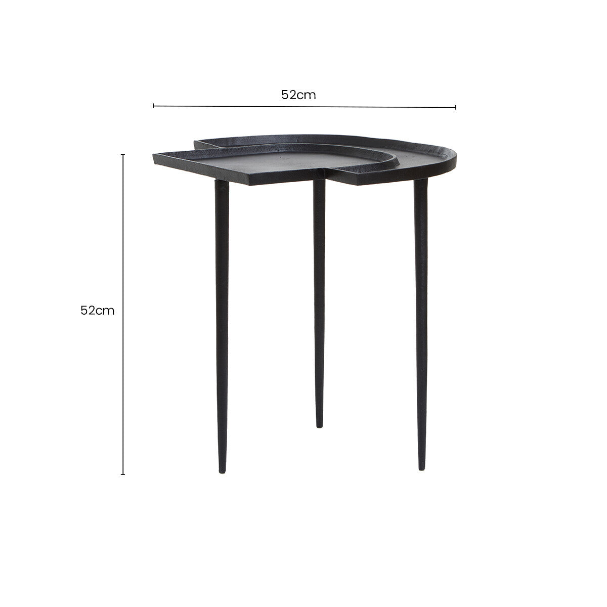 Simbolo Black Nickel Top Side Table