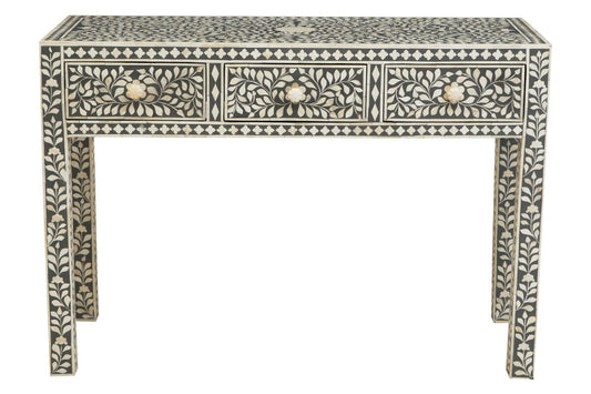 Bone Inlay Desk with 3 Drawers | Fusion