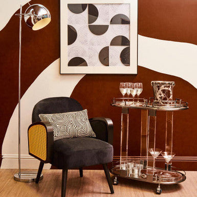 Oria Drinks Trolley in Metallic Frame