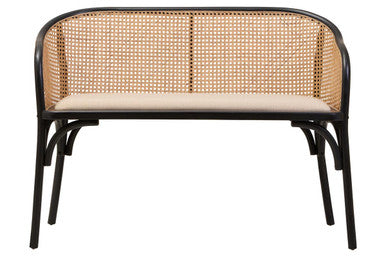 Cebu Natural Cane Bench with Wood Frame