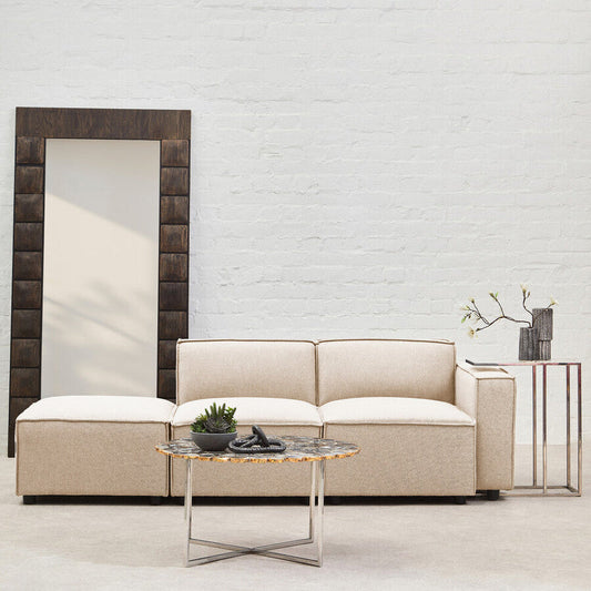 Toulouse Cream Fabric Right Arm Modular Sofa
