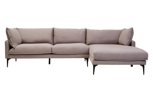 3 Seater Grey Right Chaise Sofa | Comfee