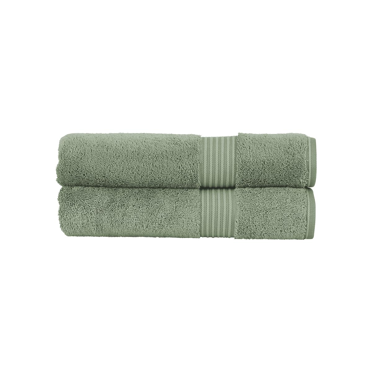 Christy Supreme Hygro 2 Bath Towels Set | Bay Leaf | 100% Luxury Supima Cotton | Ultra Soft | Super Absorbent | 650GSM | Plush and Long Lasting