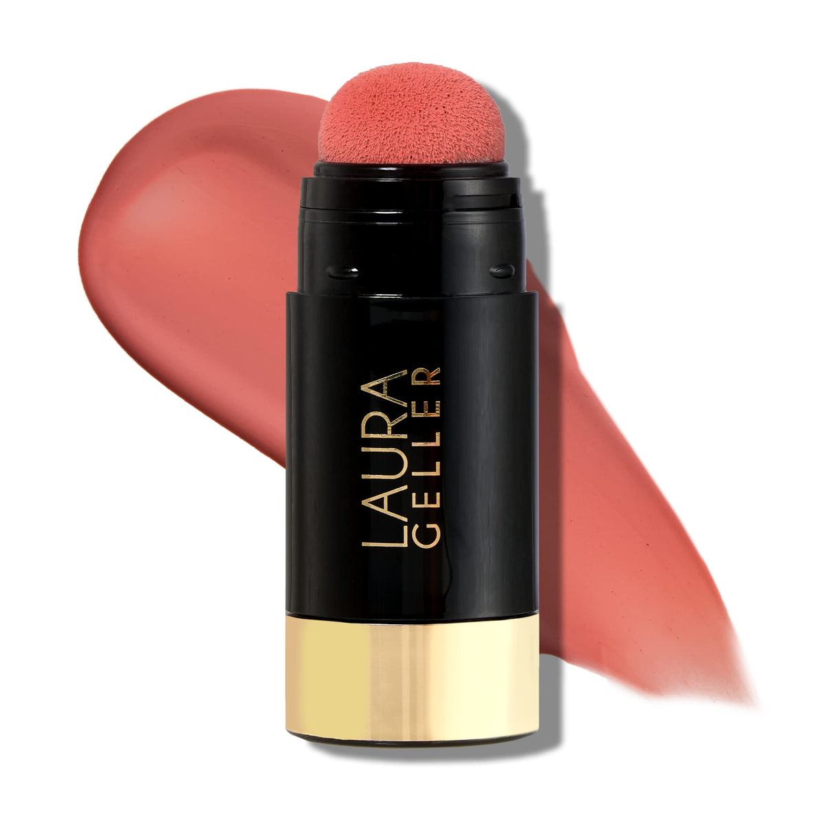 LAURA GELLER NEW YORK Serum Blush Tint Poppy Peach - Hydrating, Long-Lasting Liquid Blush with Hyaluronic Acid for Plump, Rejuvenated Cheeks and a