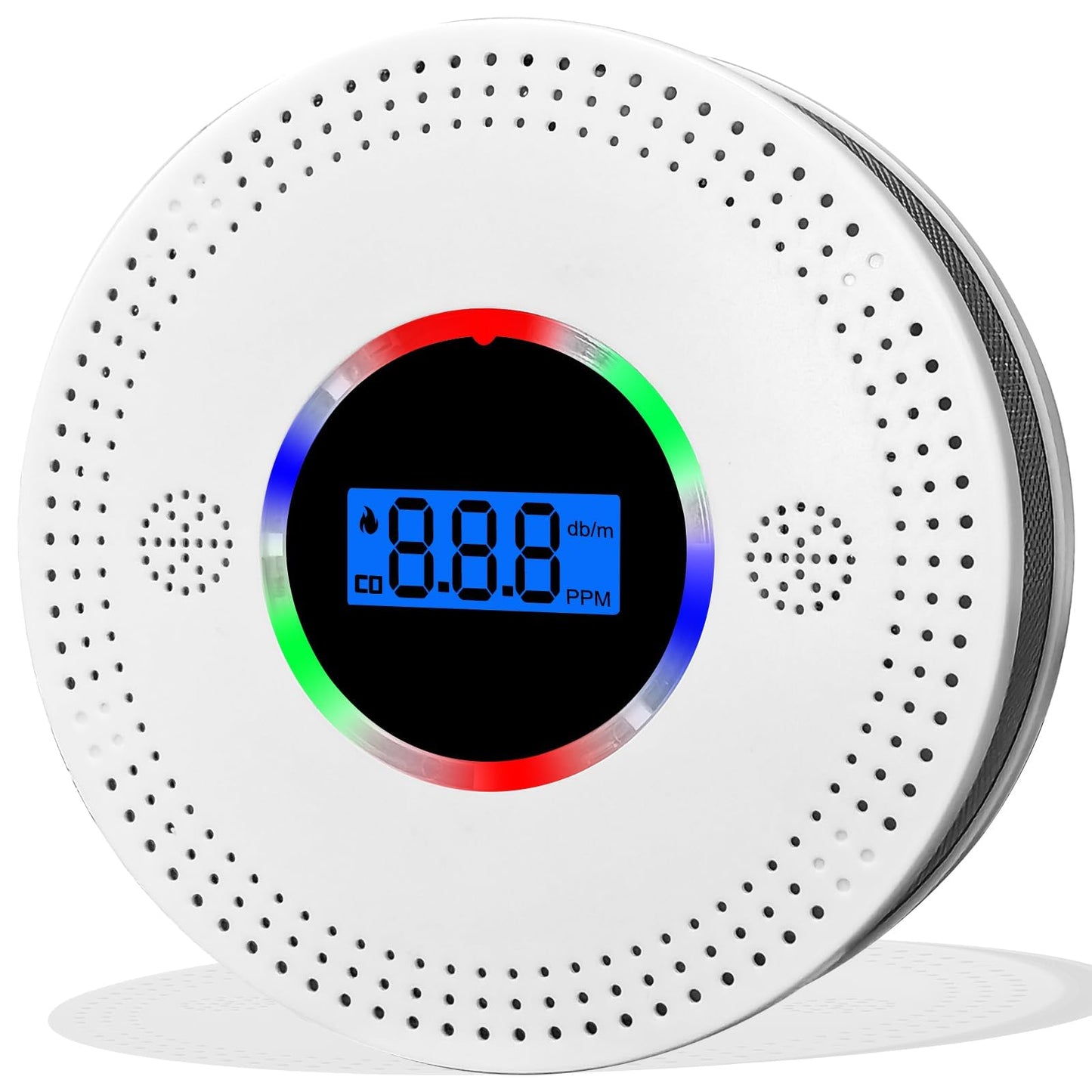 Smoke Alarm and Carbon Monoxide Detector, Smoke Alarm and CO Alarms Battery Powered with LCD Digital Display and Sound Alarm, EN 50291 CO Monitor for