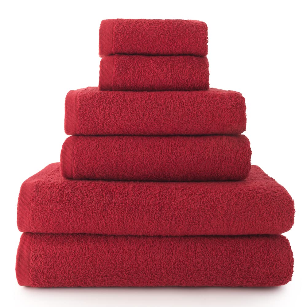 Top Towels - Set of 2 Hand Towels, 2 Bath or Shower Towels and 2 Bidet Towels - Towel Set - 100% Cotton - 400 g/m2