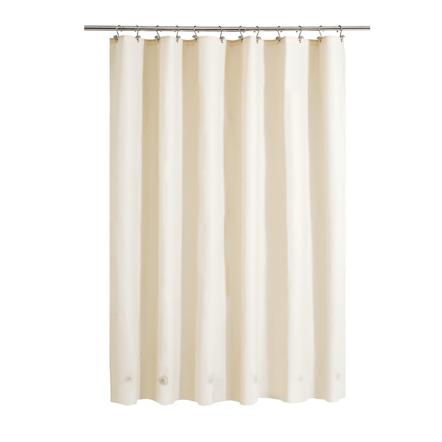 Barossa Design Beige Shower Curtain Liner with 6 Magnets - Waterproof PEVA Shower Liner for Bathroom, 72" x 72" Standard Size, PVC Free, Metal