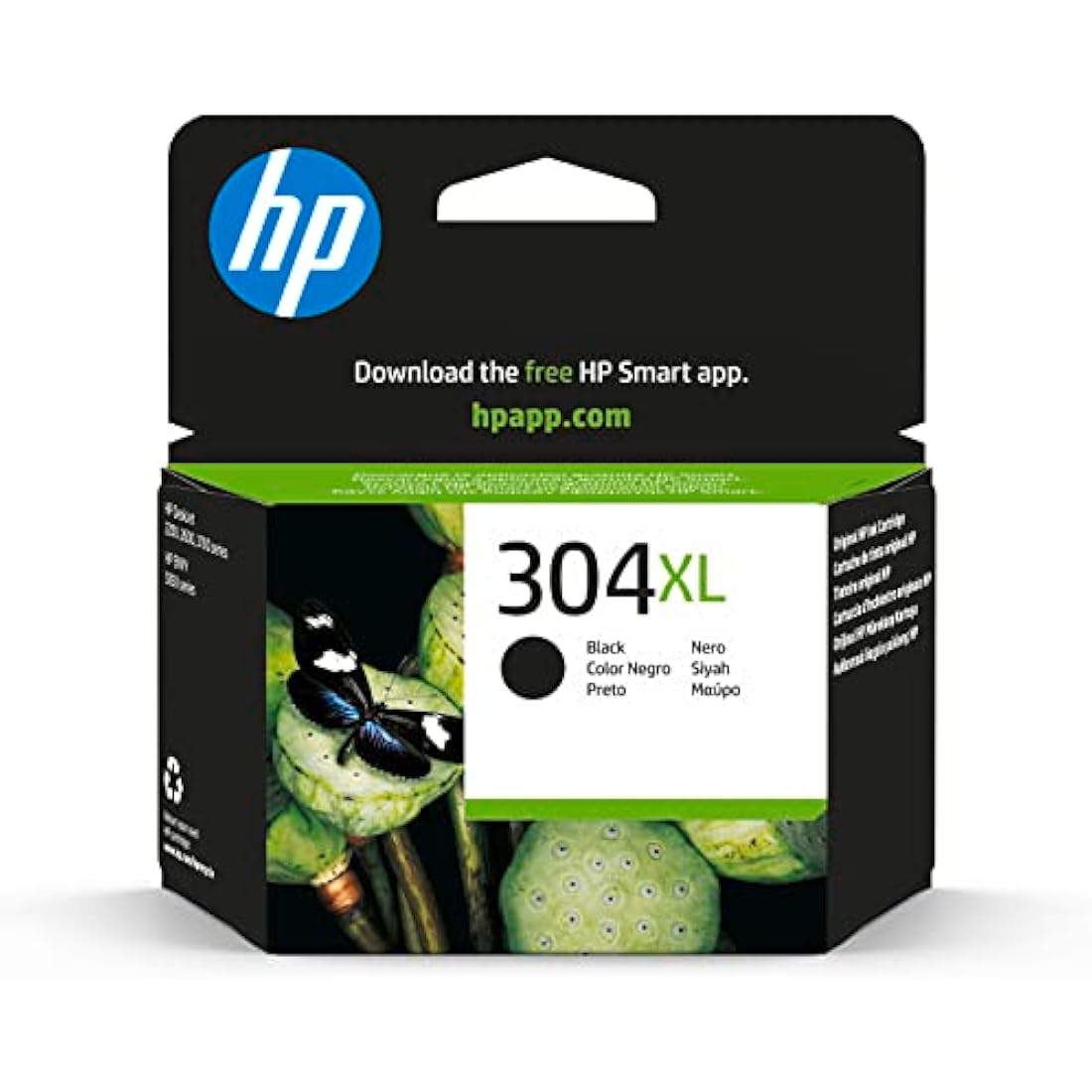 HP N9K08AE 304XL High Yield Original Ink Cartridge, Black, Packaging may vary, Pack of 1