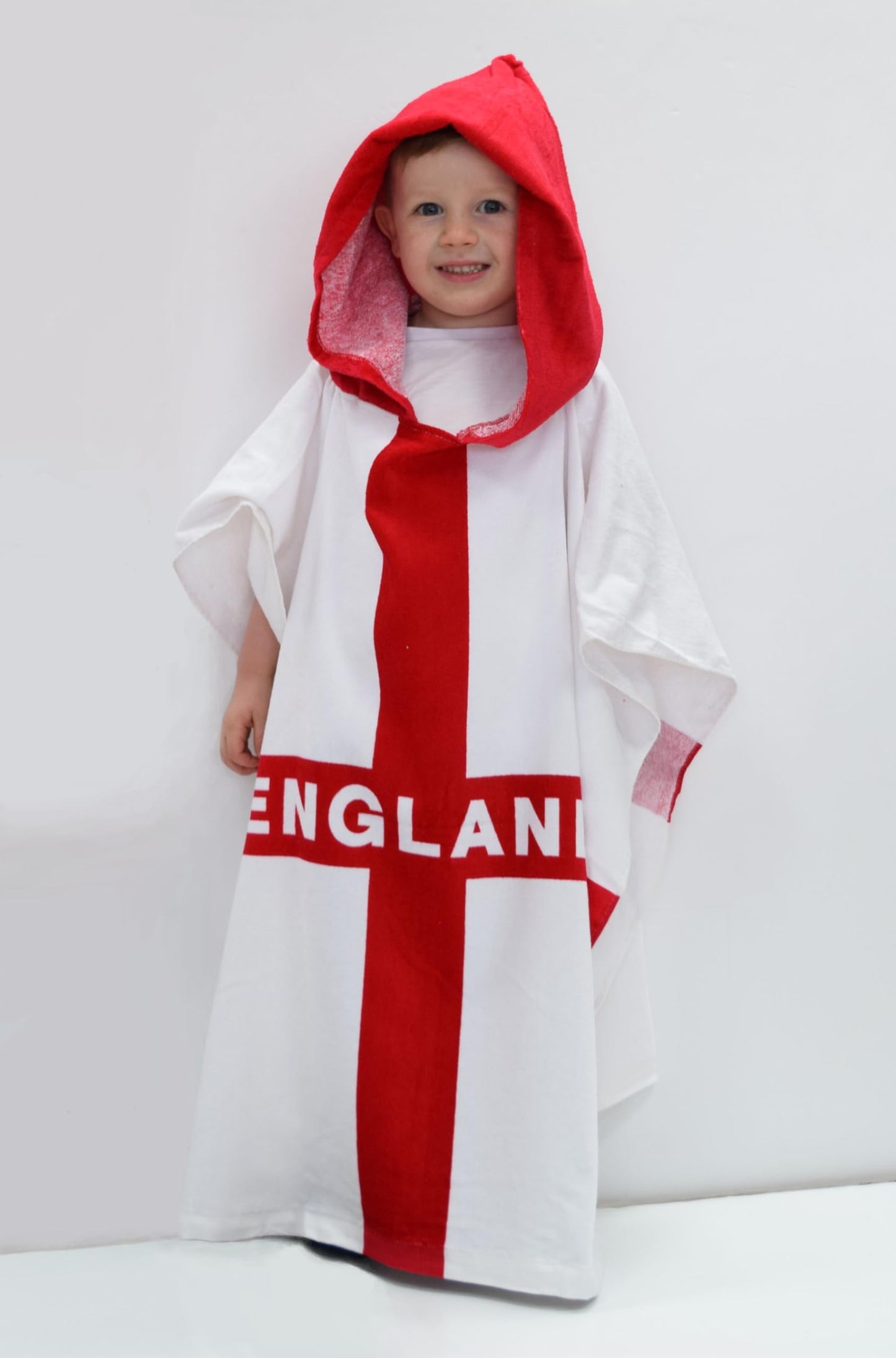 Rapport Home England St George Cross 100% Cotton Hooded Velour Beach Towel
