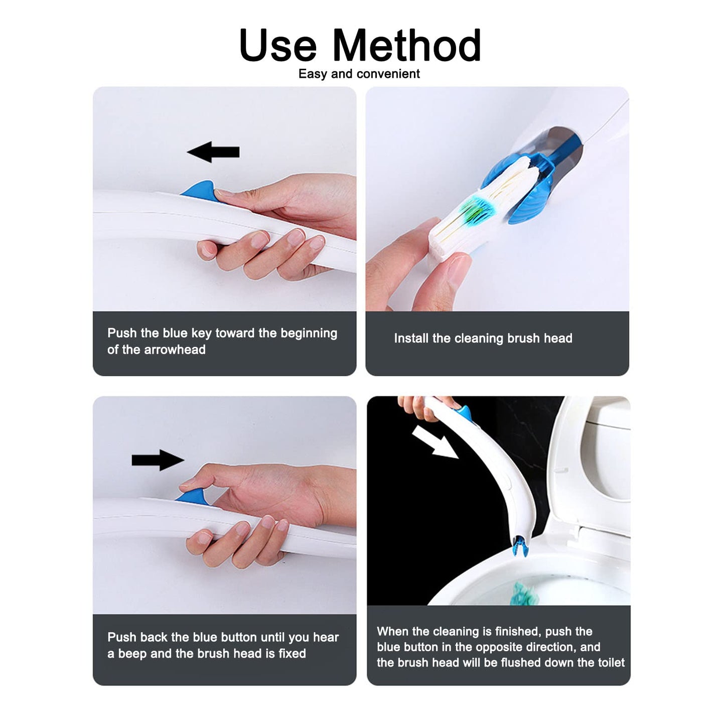 12Pcs Disposable Toilet Brush Replacement Refills Bathroom Toilet Cleaning System Starter Kit Non Woven Fabric for 3061 Toilet Scrubber Wand Refills