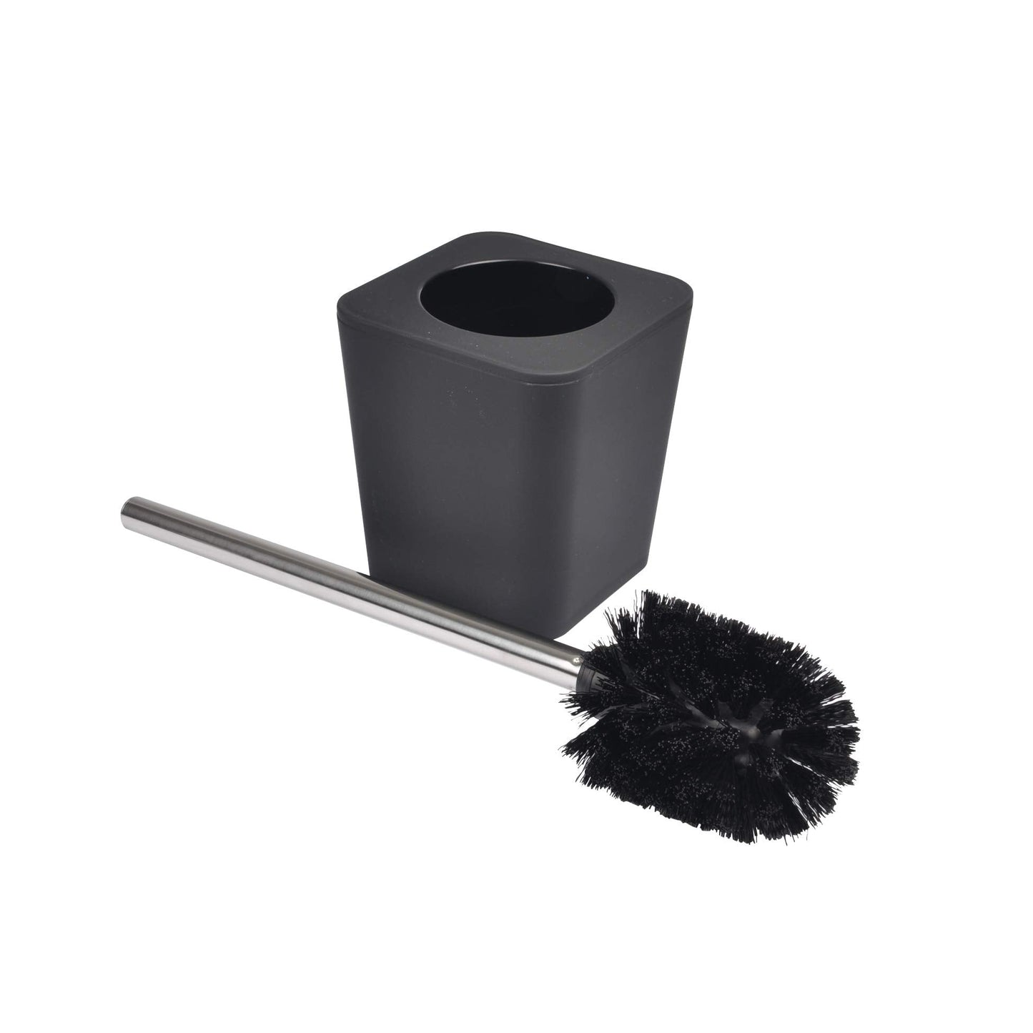 Douceur d'Int?rieur Soft Touch Toilet Brush Holder, 11.5 x 11.5 x 5.5 cm black
