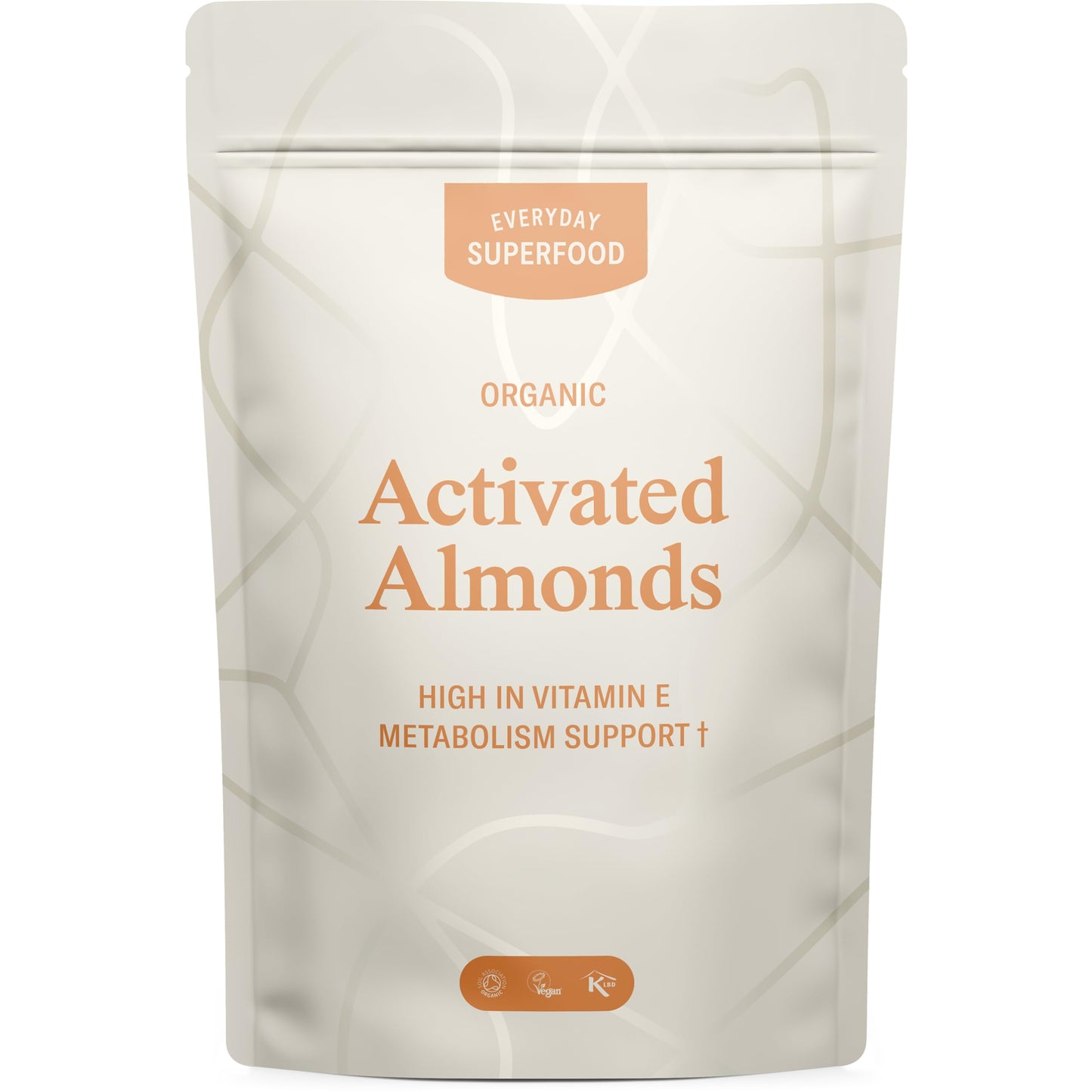 Everyday Superfood Organic Activated Almonds 900g, Unsalted and Unroasted Sprouted Almond, Suitable for Vegan & Kosher Diets