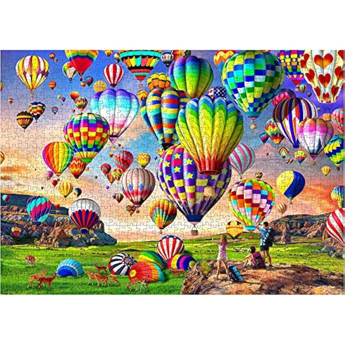 HUADADA Jigsaw Puzzles 1000 Pieces for Adults Hot Air Balloon Puzzle Educational Games Home Decoration Puzzle (27.56" x 19.69")…