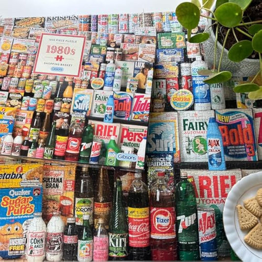 Gibsons 1980s Shopping Basket 1000 Piece Jigsaw Puzzle for Adults | Favourite Vintage Treats | Sustainable Puzzle for Adults Teens | Premium 100% Recycled Board | Great Gift | Gibsons Games