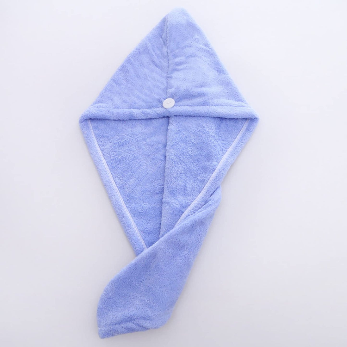 Mirero Microfibre Hair Drying Towel Wrap Super Absorbent Turban Rapid Dry Salon for Wet Curly Long & Thick Hair (Blue)