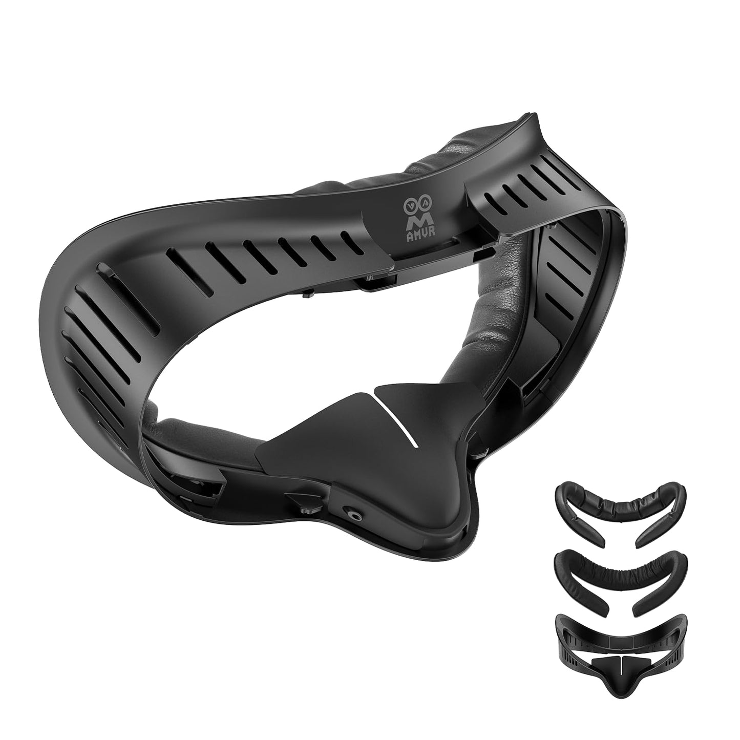 AMVR Upgraded Full Ventilation Design Face Pad Cover Compatible with Meta/Oculus Quest 3S Accessories,Facial Interface with PU and Breathable Ice Silk