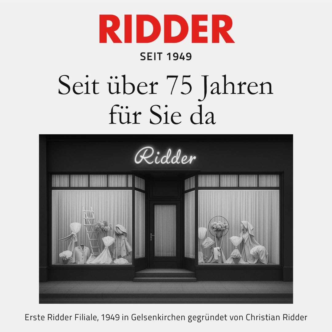 RIDDER Go Bathroom Stool Diameter 50 x 34.9 – 52.5 cm, Black, Aluminium/PE/TPR Height-Adjustable Shower Stool with Non-Slip Seat, Stable Bath Stool