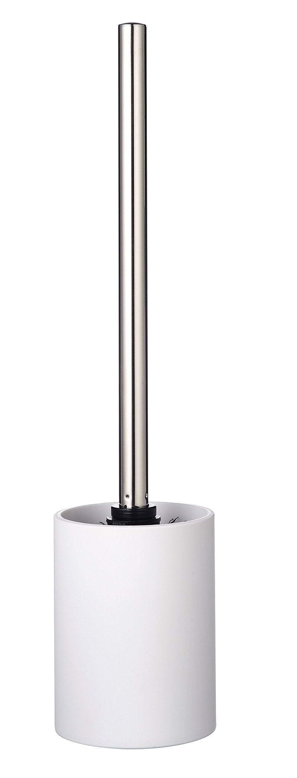 Ridder Touch Toilet Brush, Poly Resin, White, 8.5 x 8.5 x 37 cm