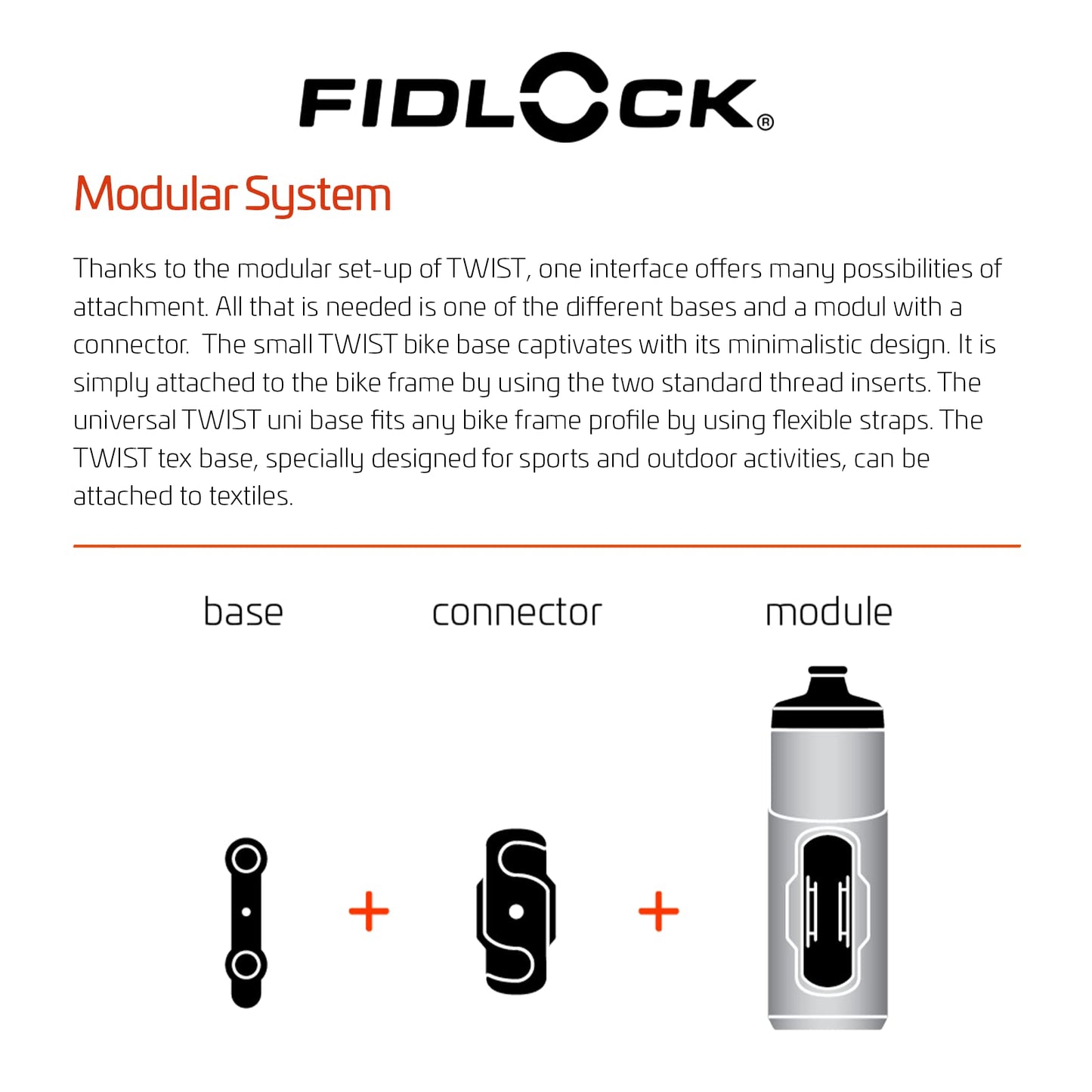 Fidlock Twist Bottle Set 800 + Bike Base Black