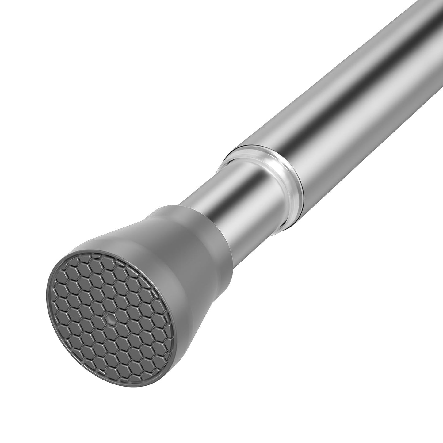 Extendable Curtain Poles 70-130cm Silver Tension Rods for Curtains Net Curtain Rods Extendable Shower Curtain Rod Telescopic Curtain Pole No Drilling