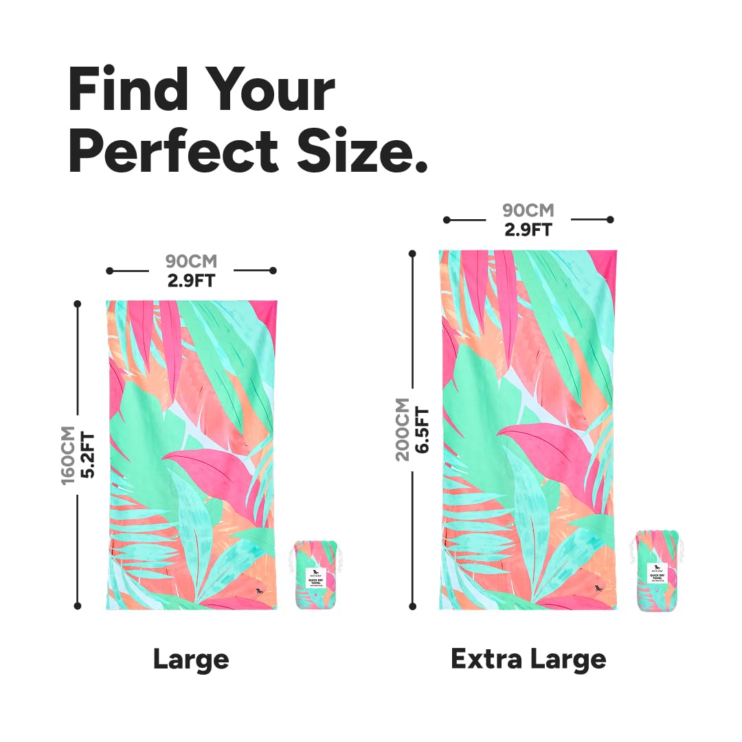 Dock & Bay Quick Dry Beach Towel - Hot Tropics, Large